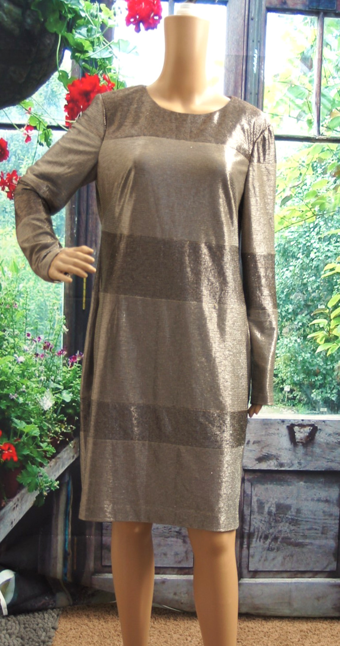 Lauren Ralph Lauren Metallic Colorblock Shift Dress size 10